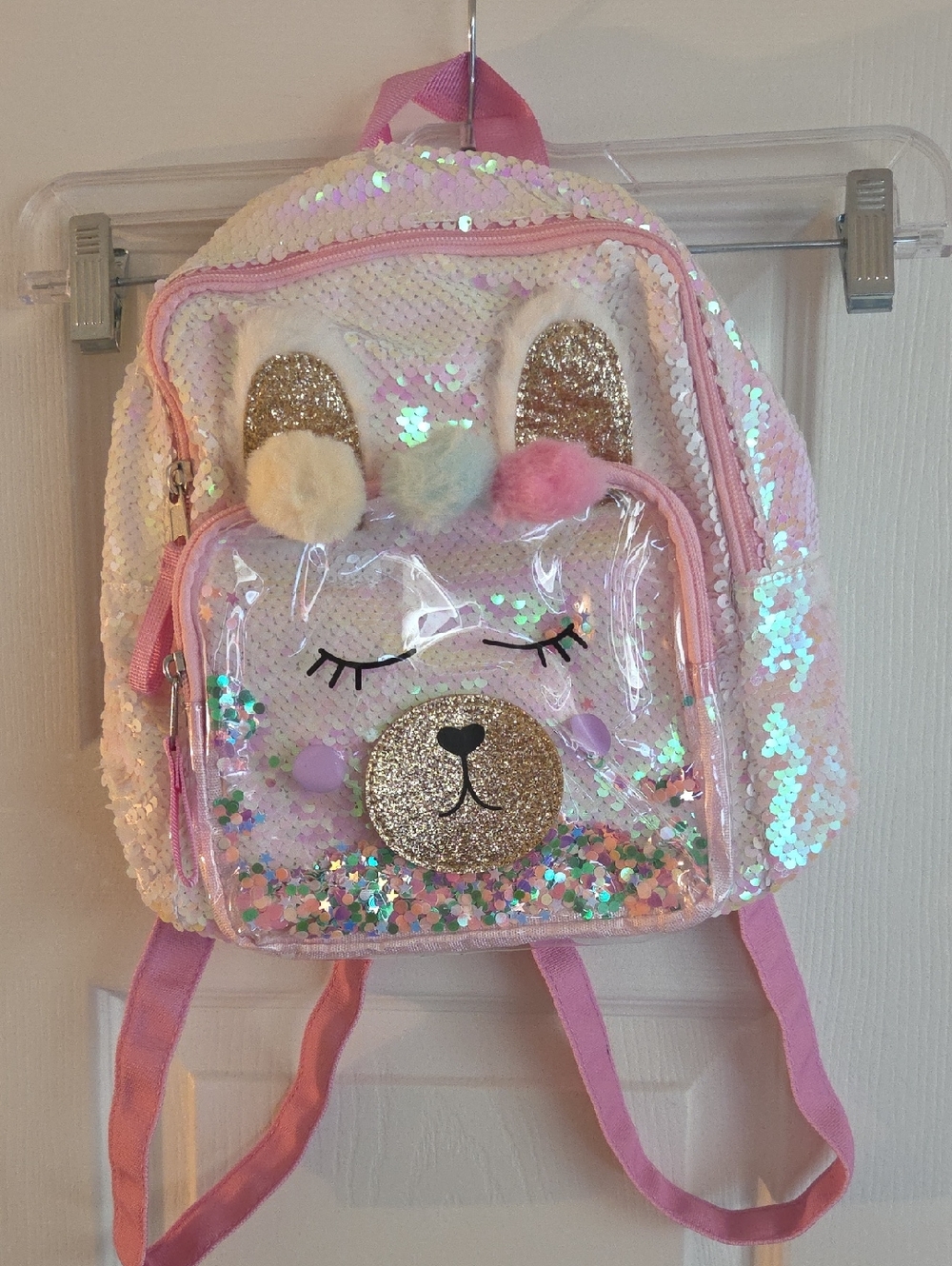 Cat & Jack Girls' Sequin Llama Backpack